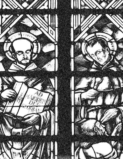 Saints Francis Xavier and Ignatius of Loyola - Catholic Coloring Page