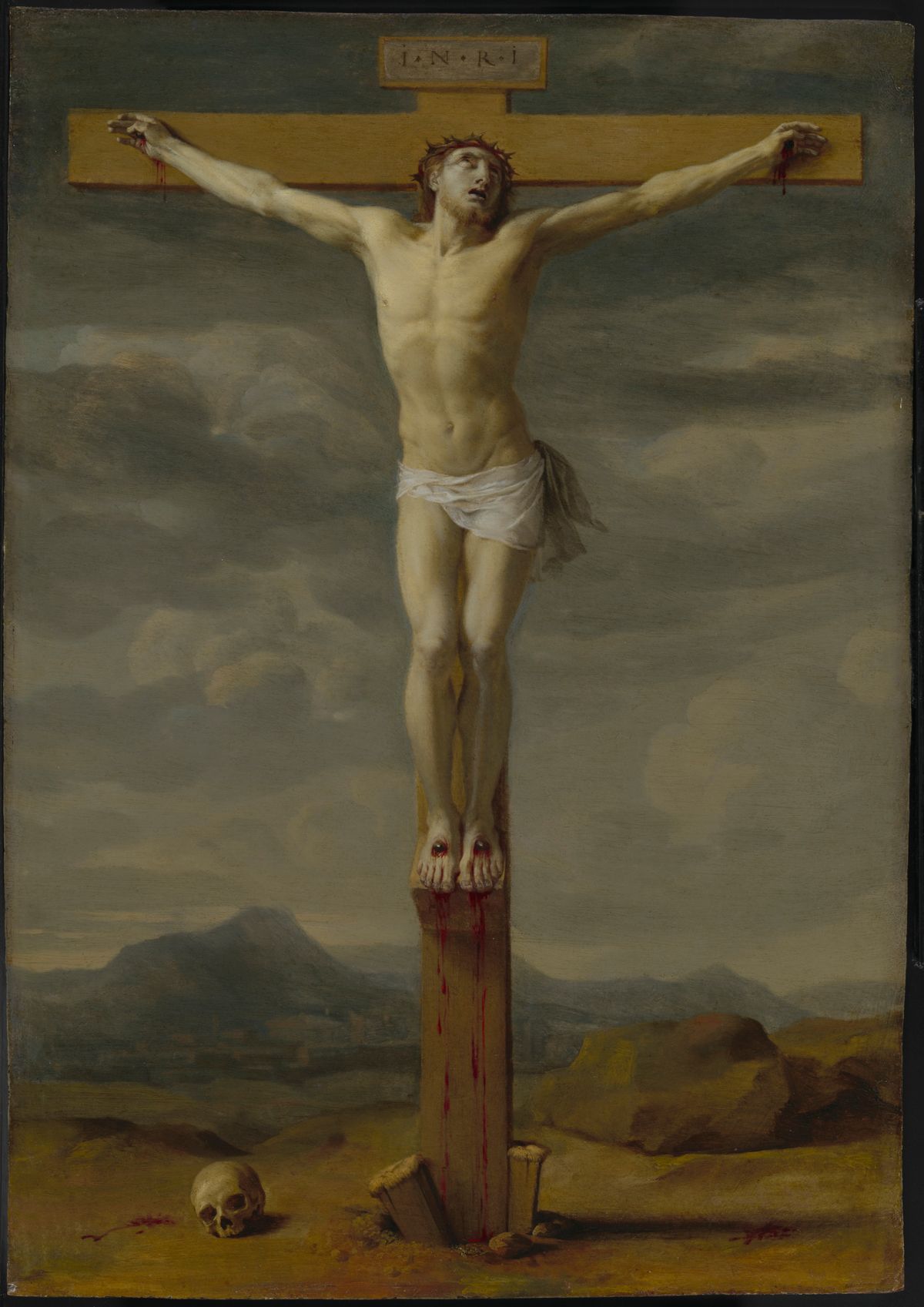 Crucifixion by Eustache Le Sueur (1650) - Public Domain Bible Painting