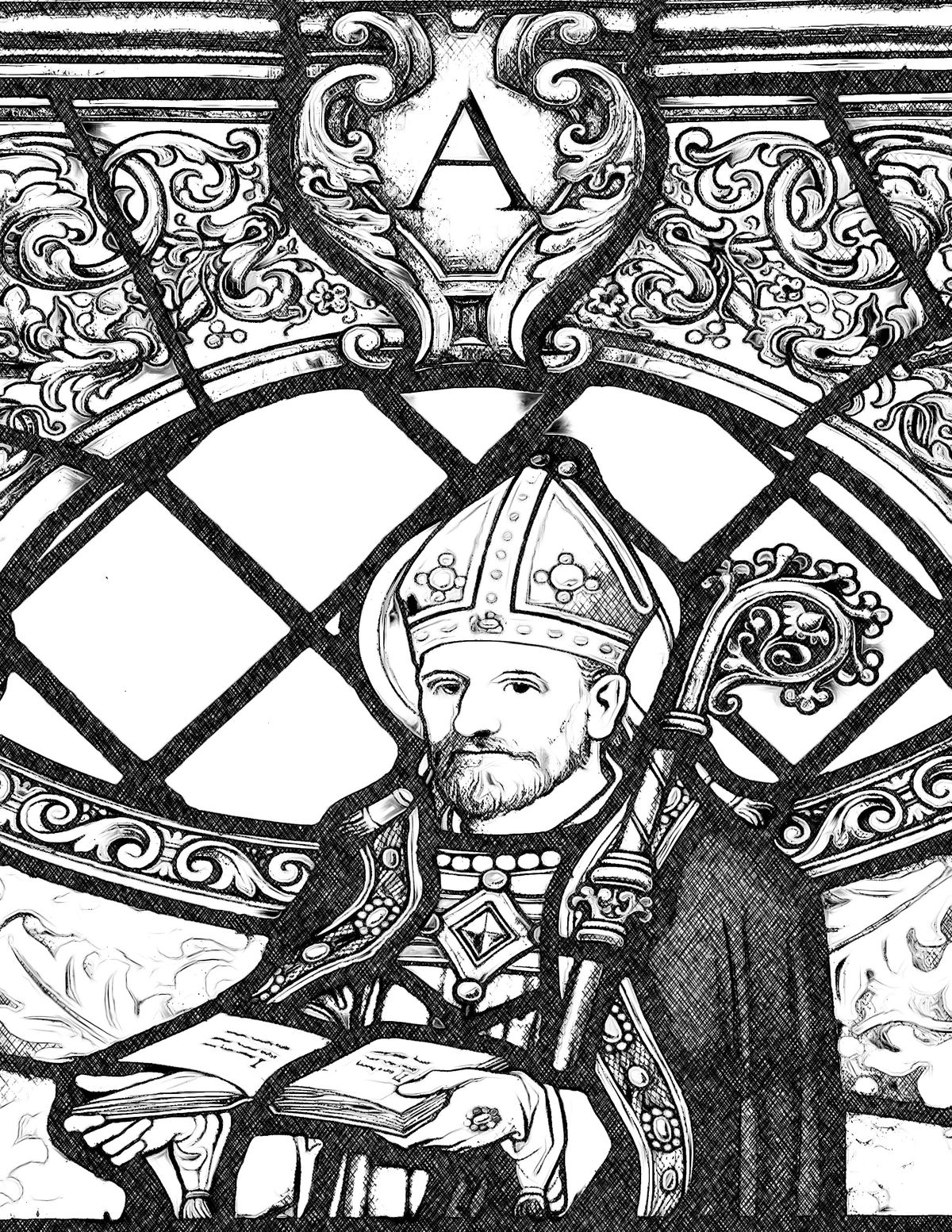 Saint Augustine - Catholic Coloring Page