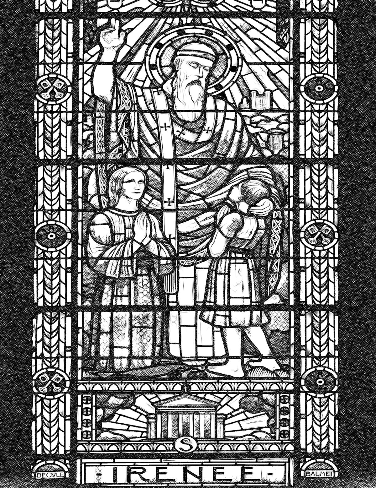 Saint Irenaeus of Lyon - Catholic Coloring Page