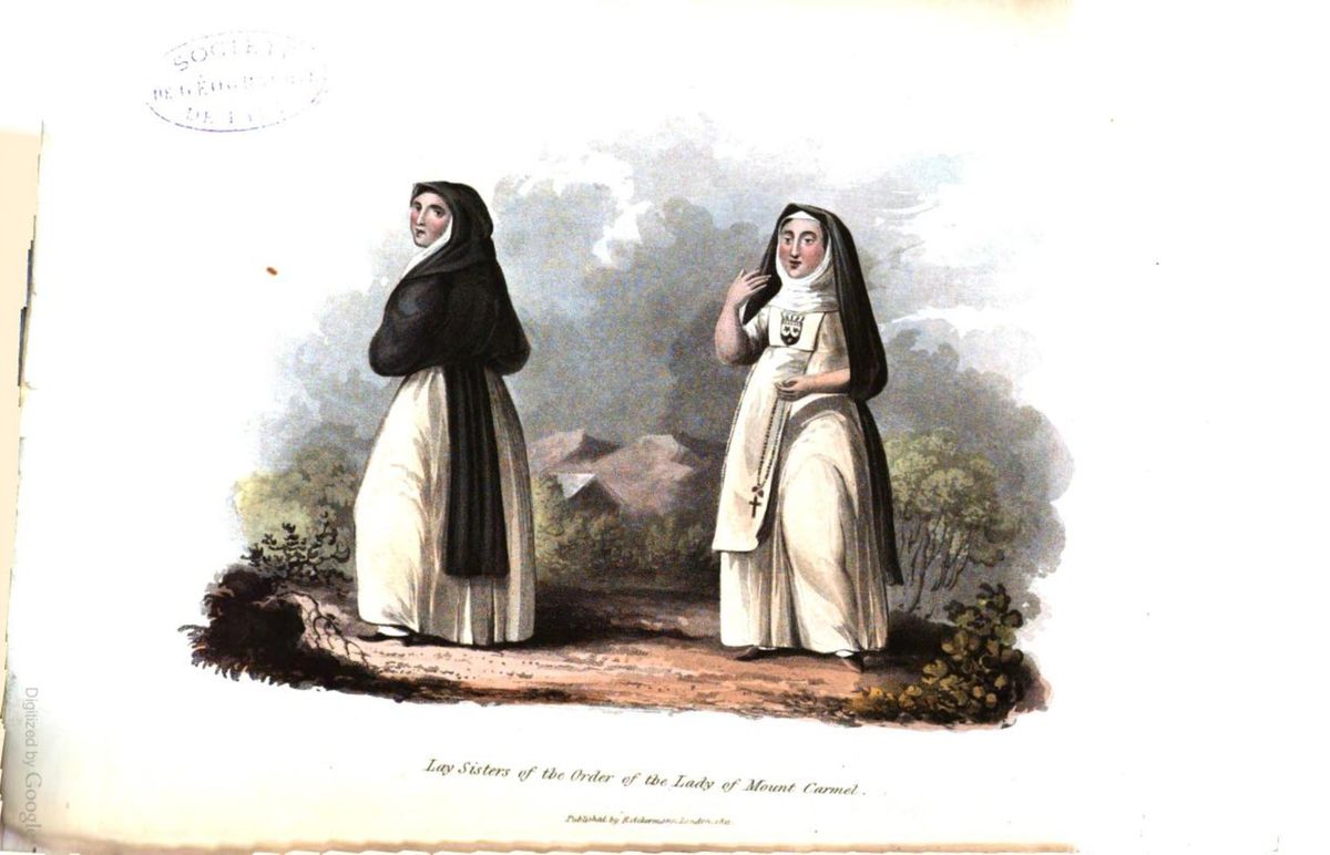 Lay Carmelite Sisters from Madeira (1821) - Public Domain Catholic Painting