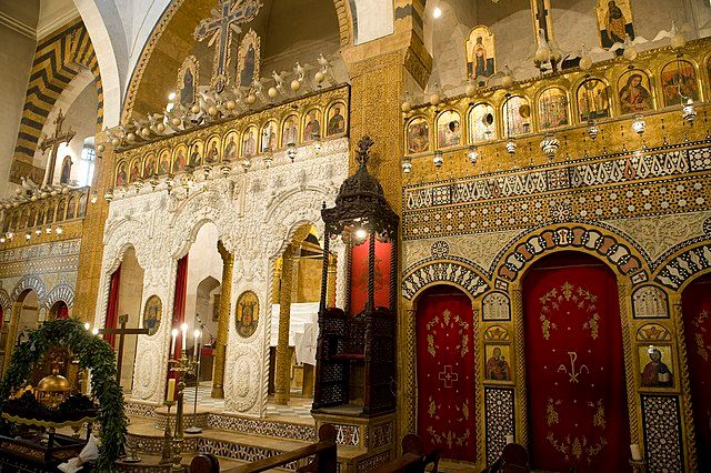 Aleppo Greek Catholic Church in Syria - Catholic Stock Photo