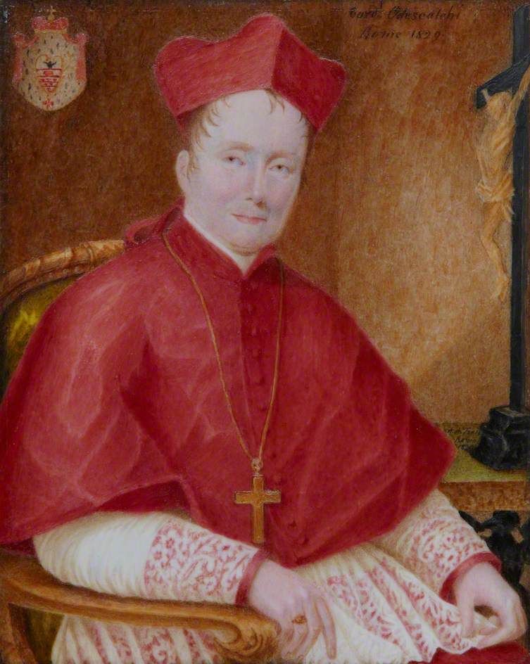 Portriat of Cardinal Carlo Odescalchi by Agnes Xavier Trail (1850) - Public Domain Catholic Painting