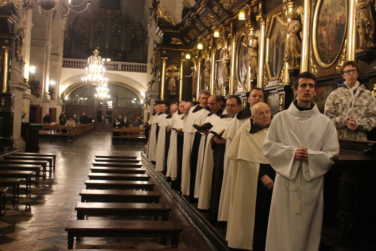 Carmelite Monks in Choir - Catholic Stock Photo