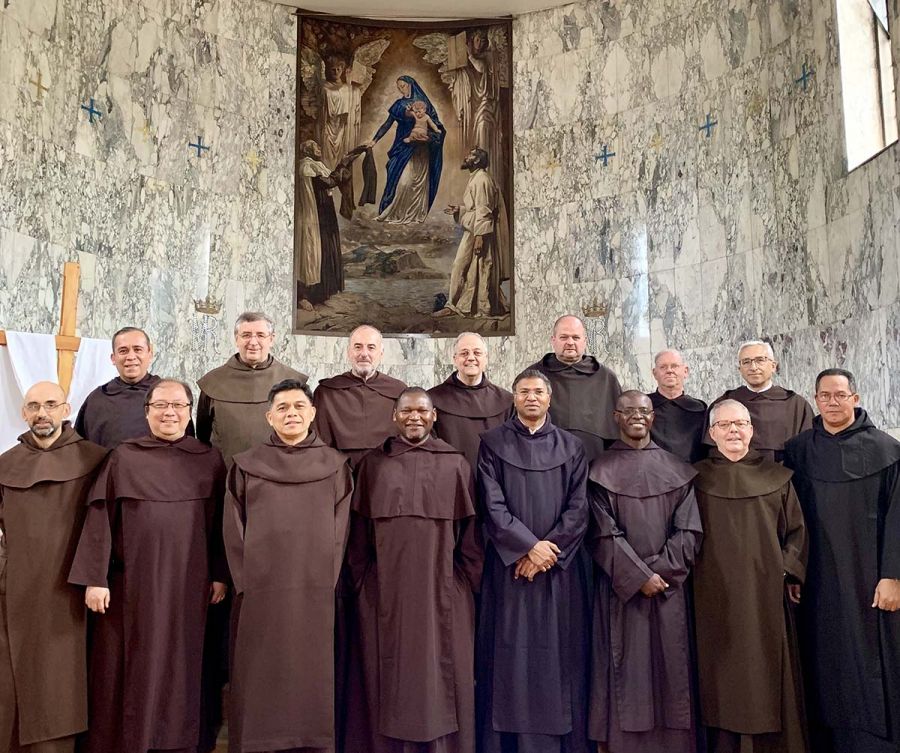 Carmelite and Discalced Carmelite Monks - Catholic Stock Photo
