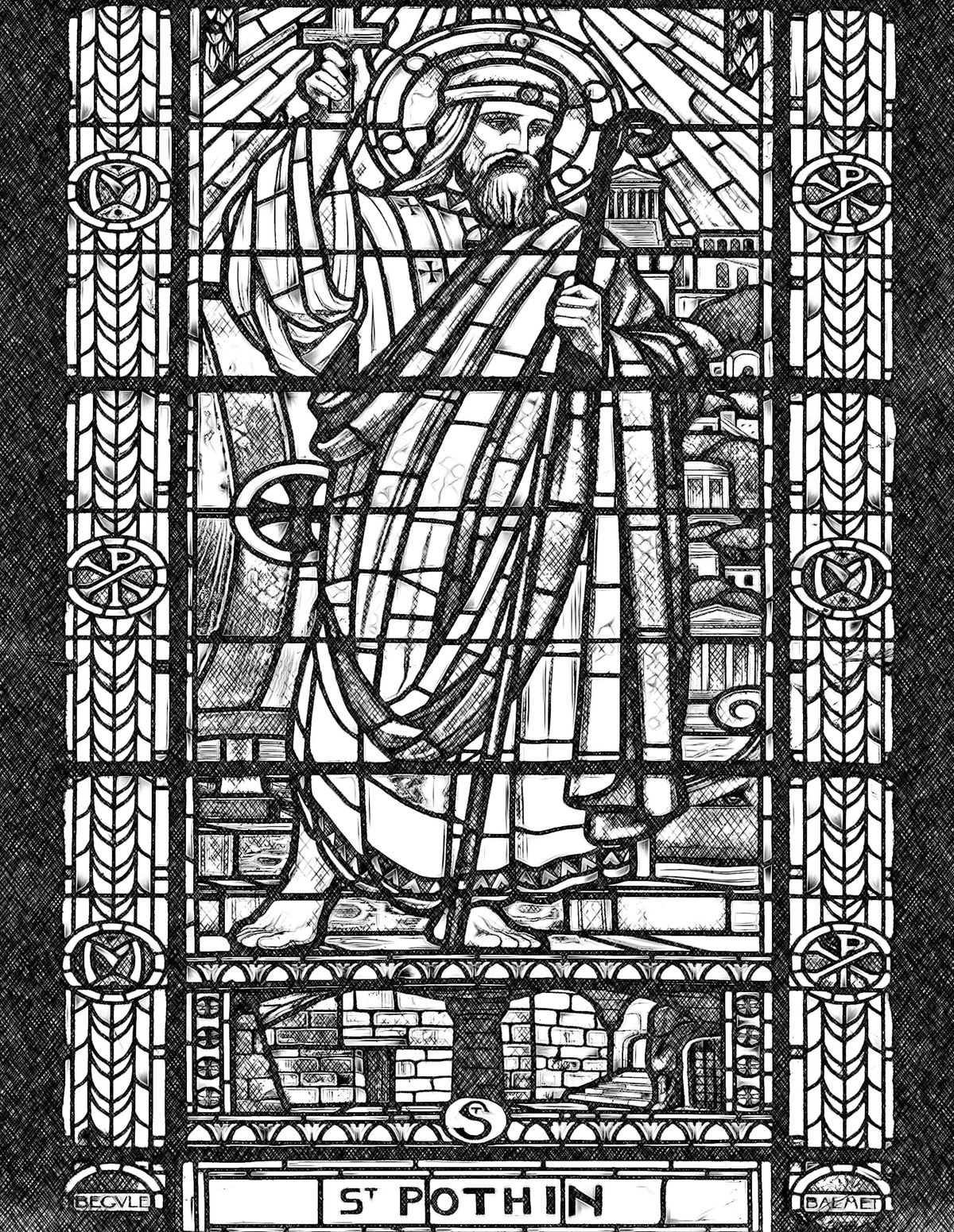 Saint Pothinus - Catholic Coloring Page
