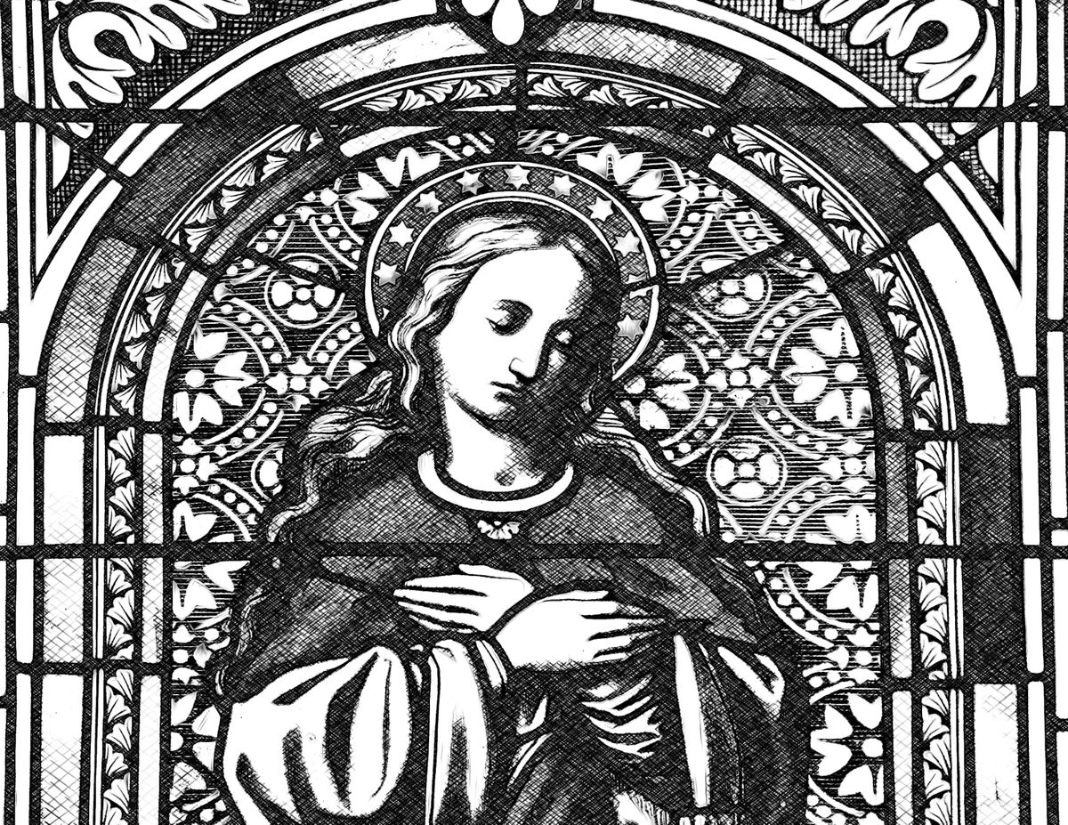 Virgin Mary - Catholic Coloring Page