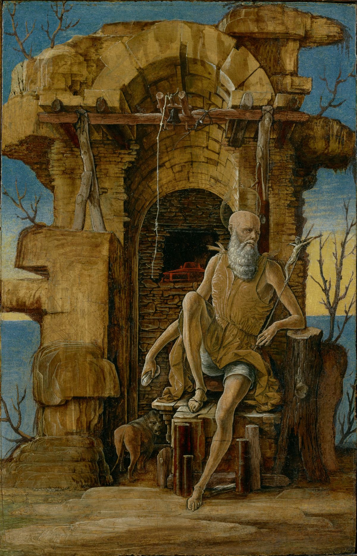 Saint Jerome in the Wilderness by Ercole de' Roberti (about 1475) - Public Domain Catholic Painting