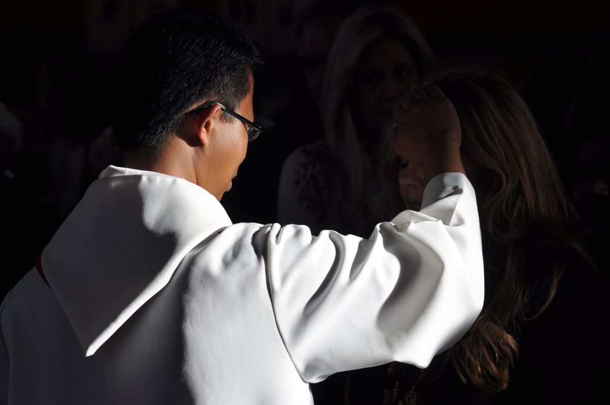 Carmelite Priest Giving Blessing - Catholic Stock Photo