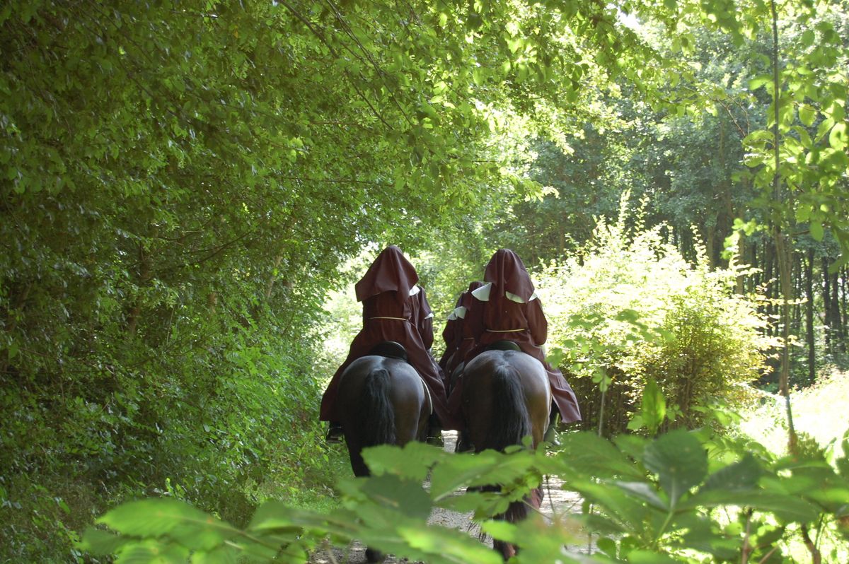 Nuns on Horseback - Catholic Stock Photo