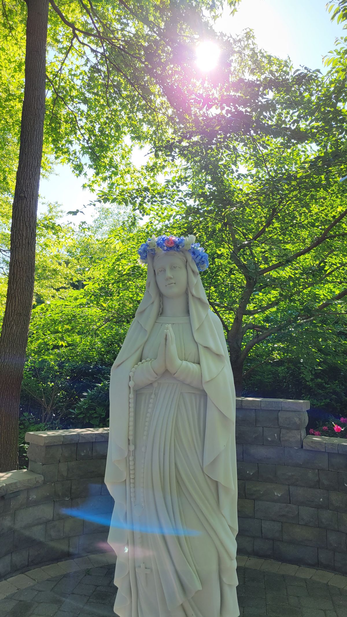 May Crowning of the Virgin Mary - Catholic Stock Photo