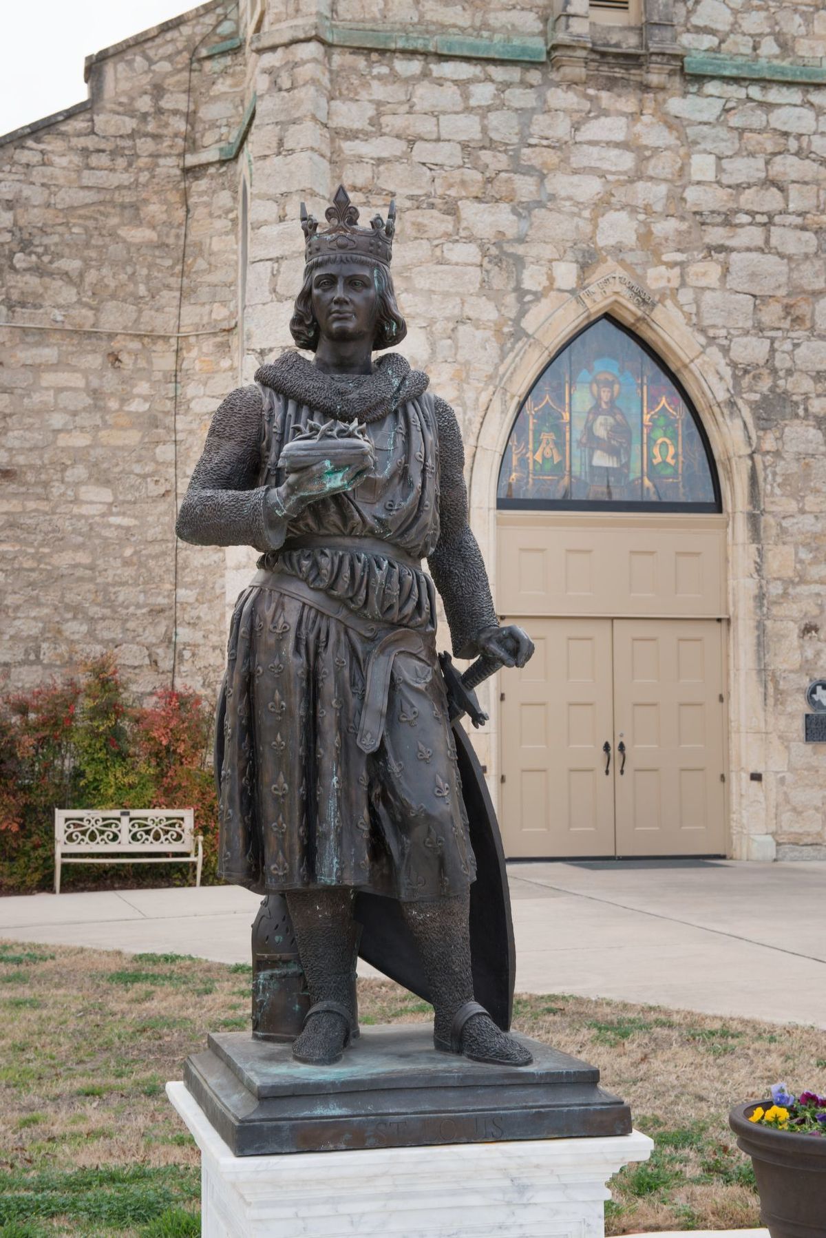 Statue of Saint Louis, Texas - Catholic Stock Photo