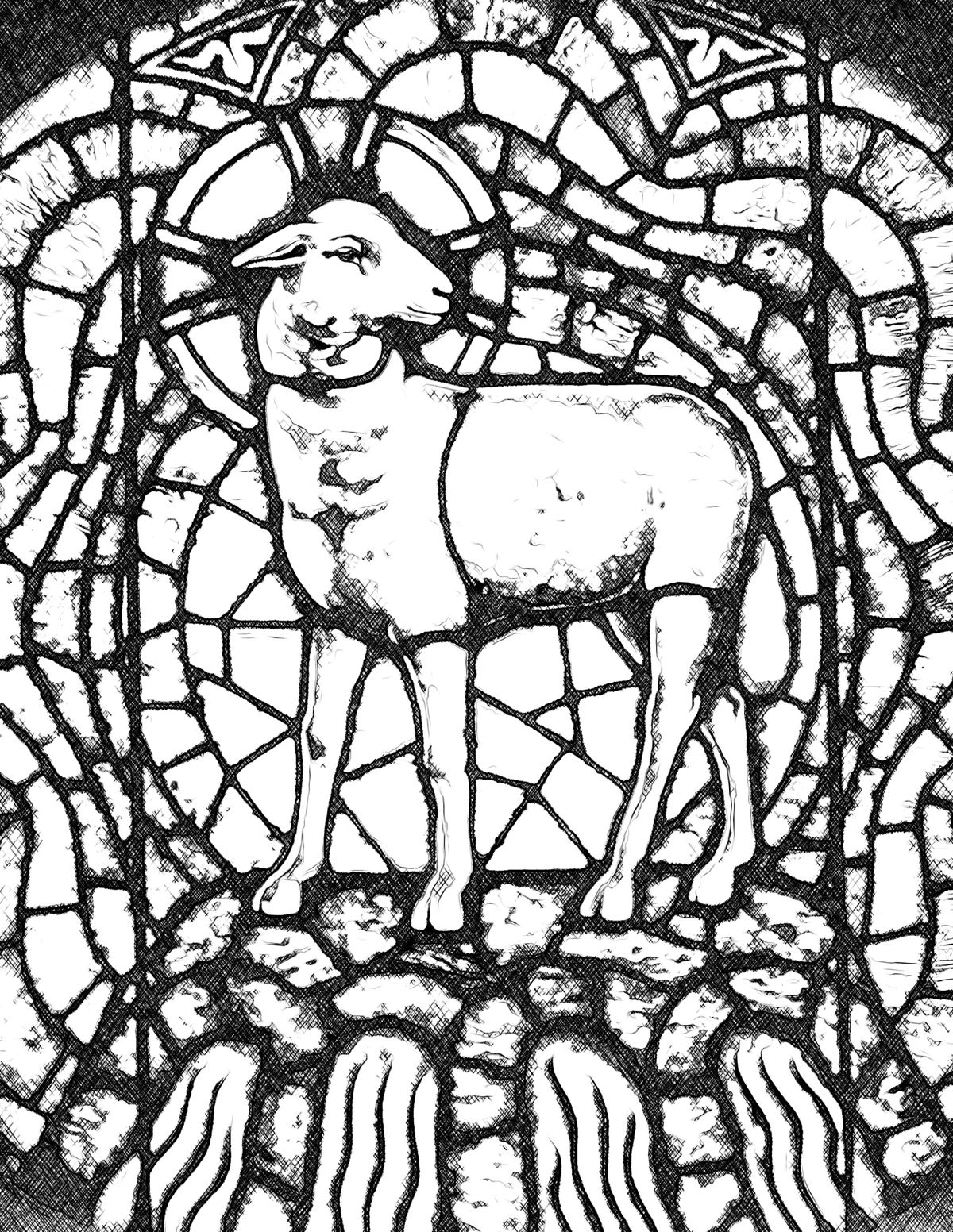 Lamb of God - Catholic Coloring Page