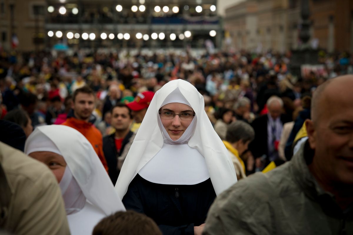 Catholic Nun at Canonization - Catholic Stock Photo
