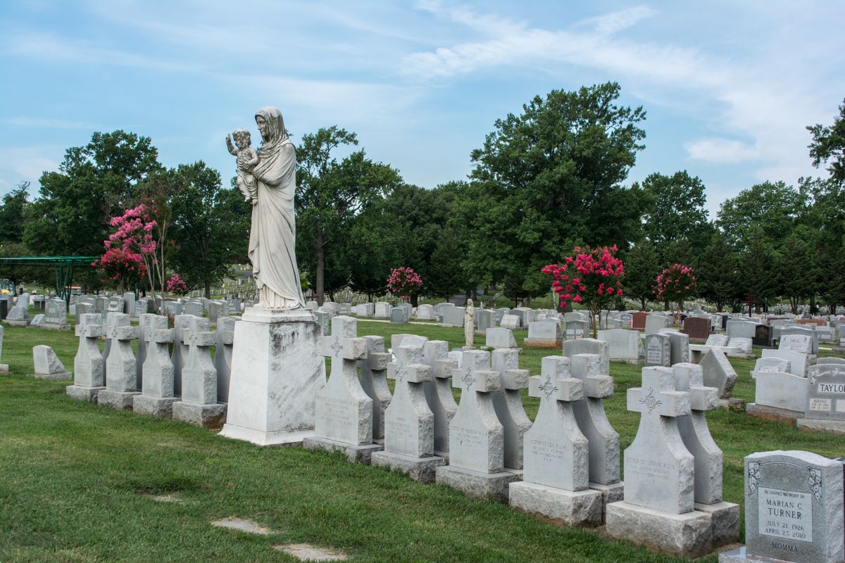 Little Sisters of Jesus and Mary Graveyard - Catholic Stock Photo