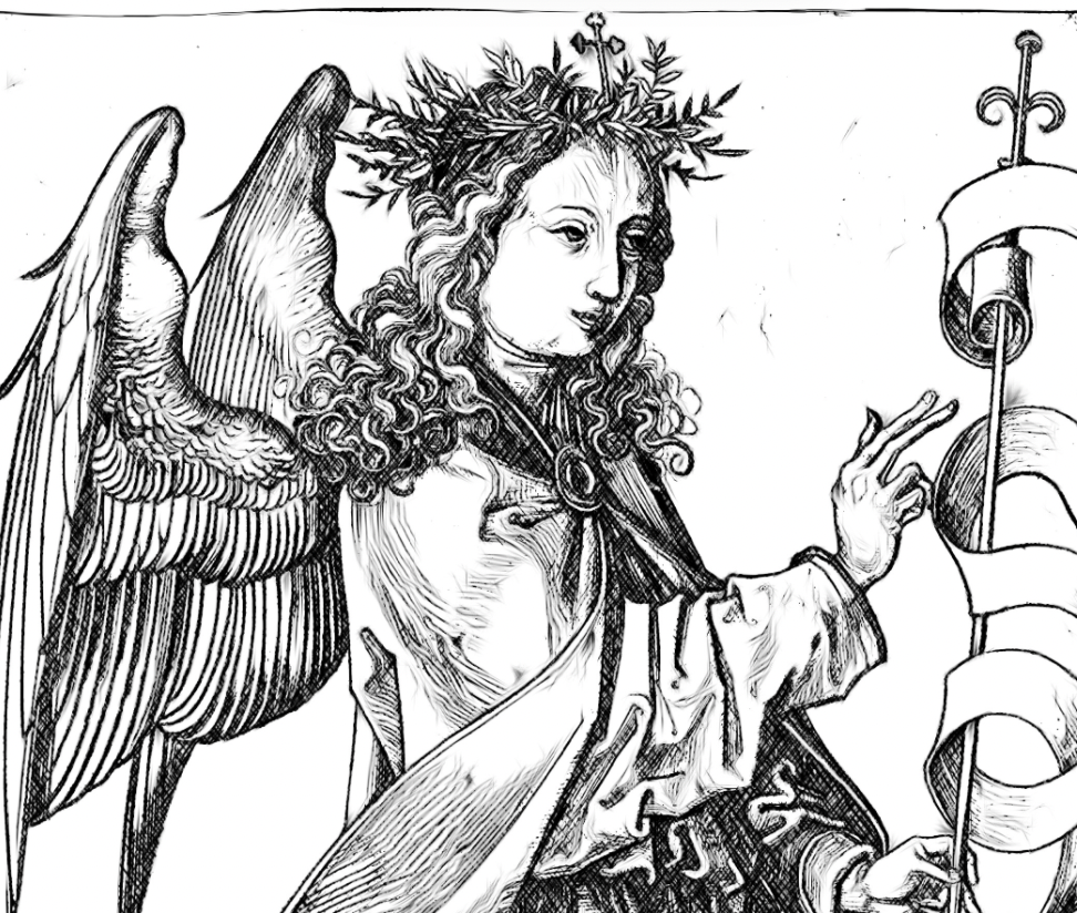 The Angel of the Annunciation - Catholic Coloring Page