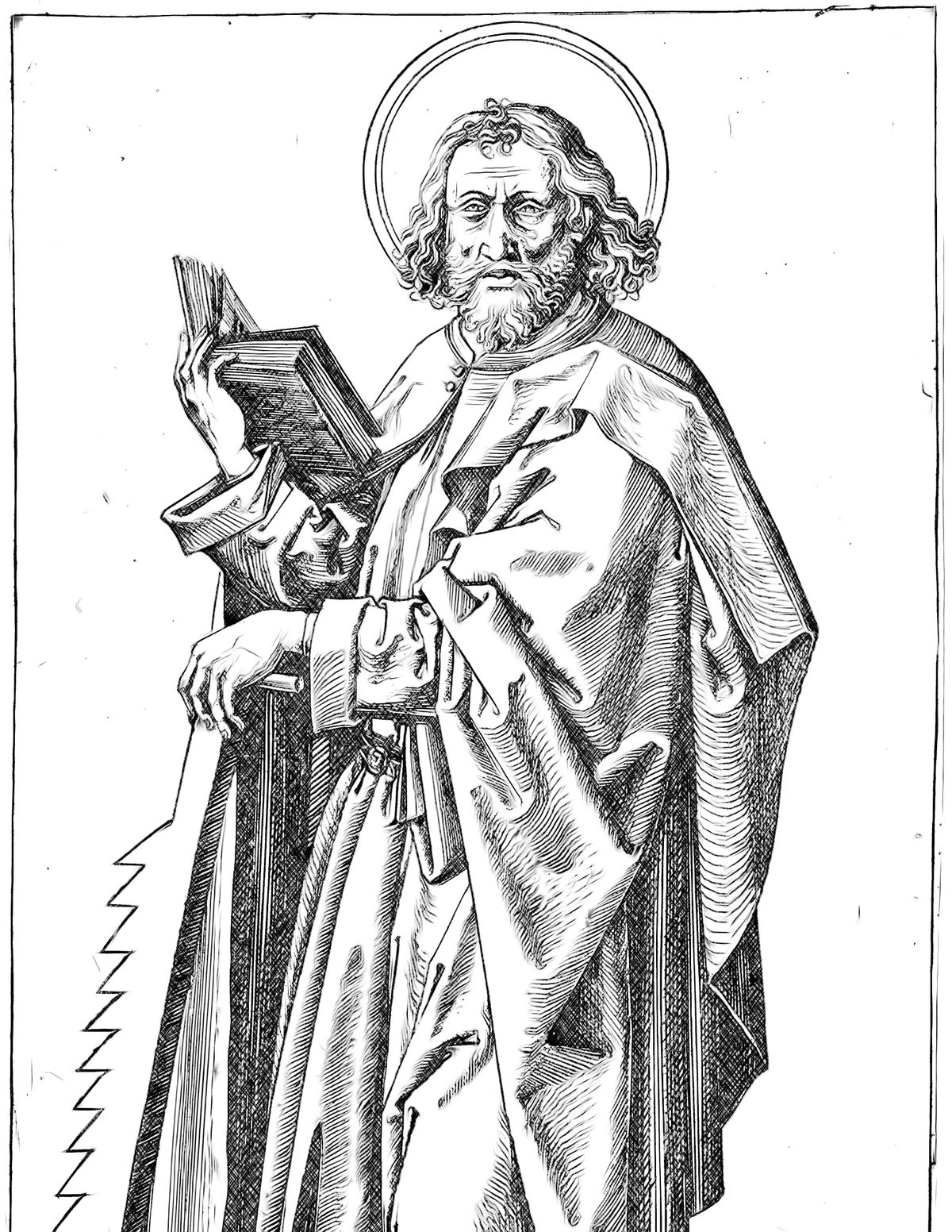 Saint Simon the Zealot - Catholic Coloring Page