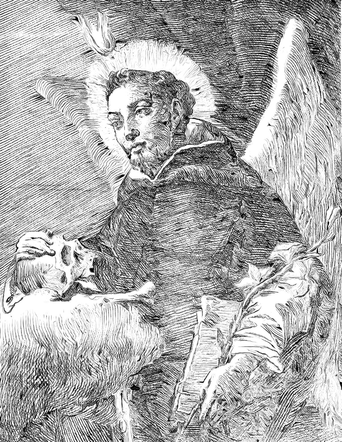 Saint Vincent Ferrer - Catholic Coloring Page