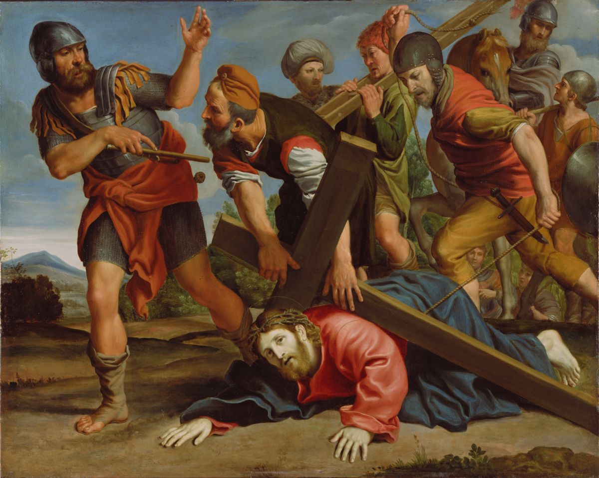 The Way to Calvary (about 1610) by Domenichino (Domenico Zampieri) - Public Domain Bible Painting