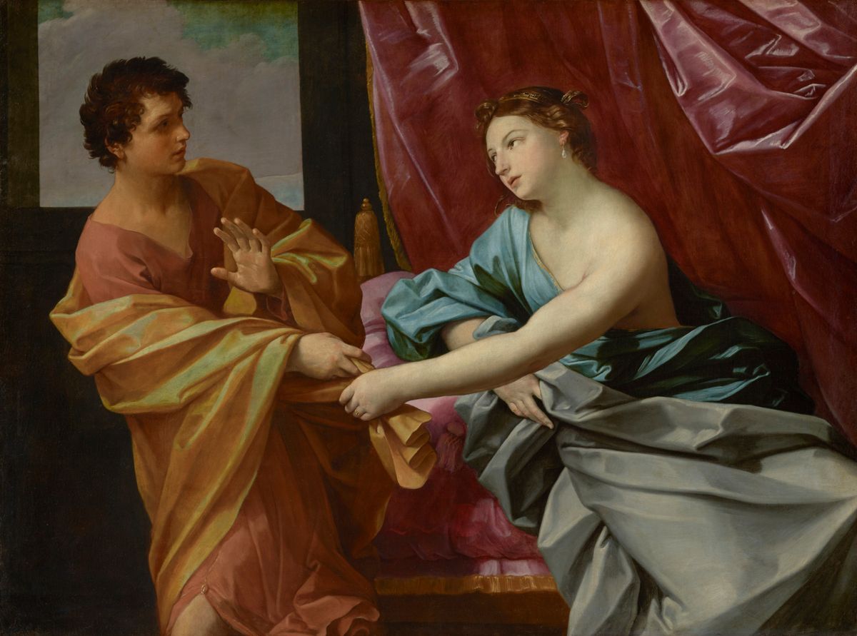 Joseph and Potiphar's Wife (about 1630) by Guido Reni - Public Domain Bible Painting