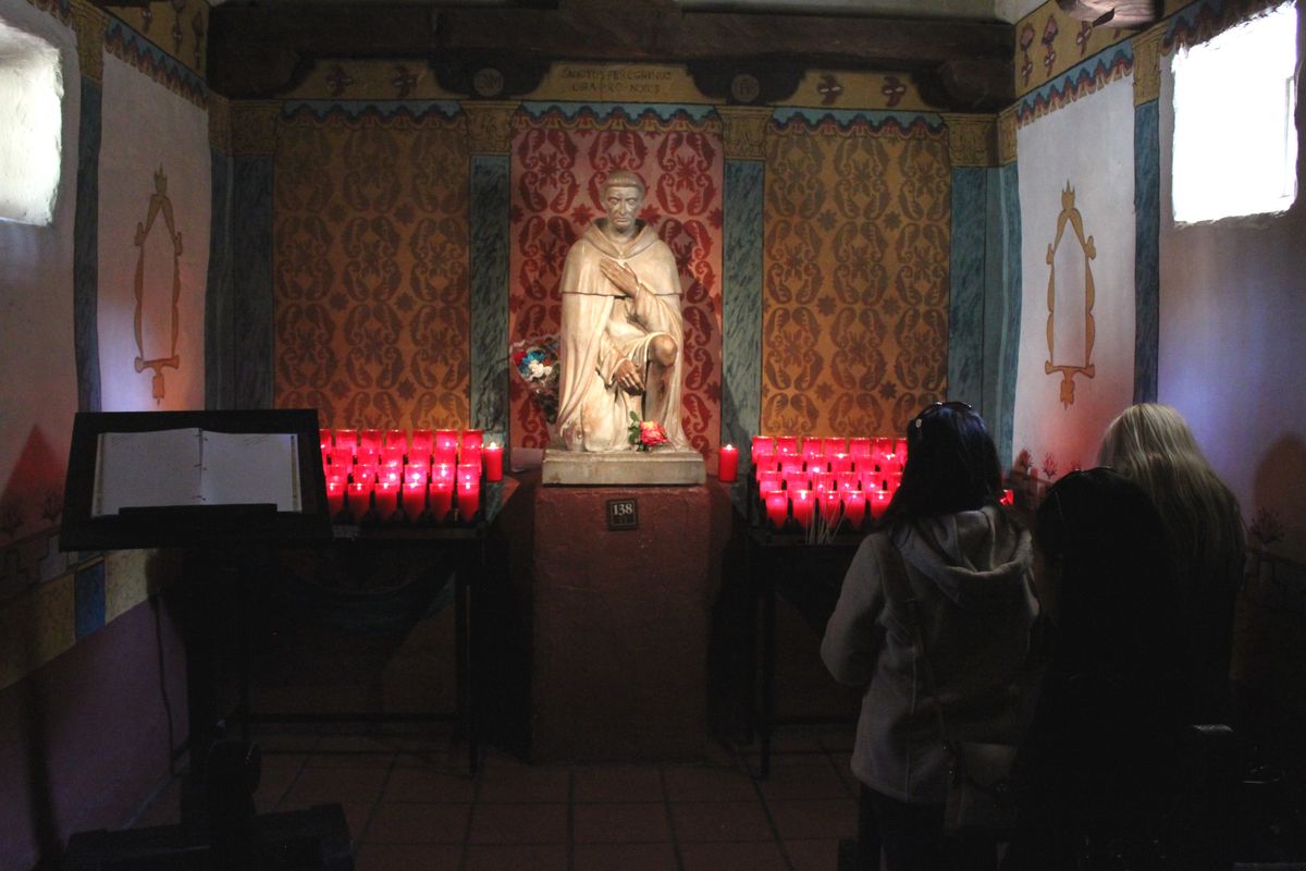 Intercession Prayers at St. Peregrine Chapel, California - Catholic Stock Photo