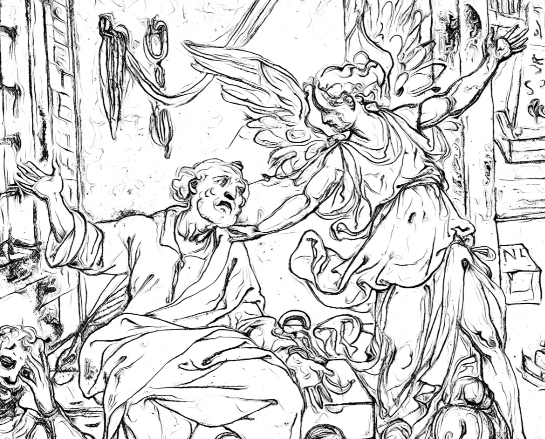 Liberation of Saint Peter - Bible Coloring Page