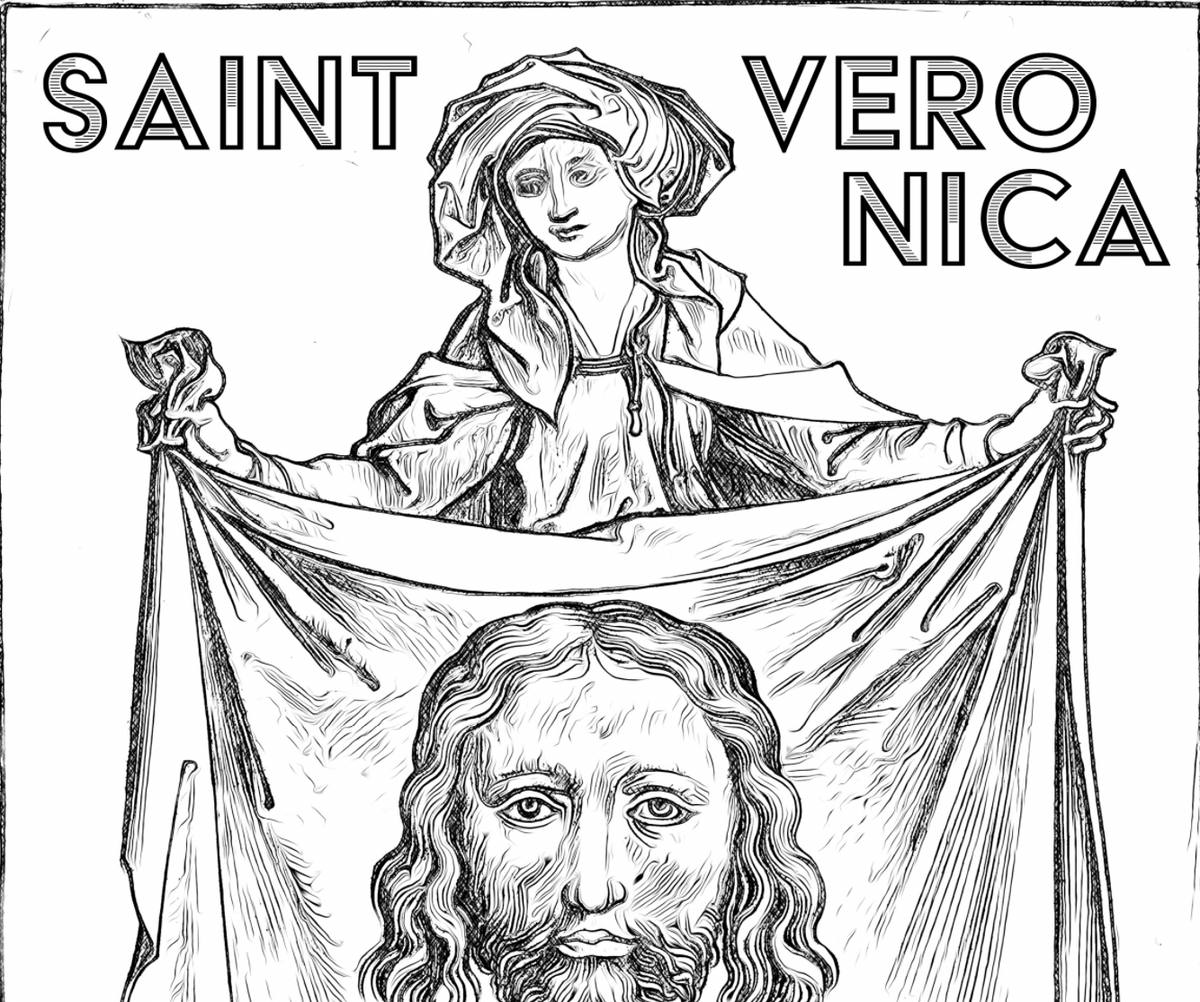 Saint Veronica - Catholic Coloring Page