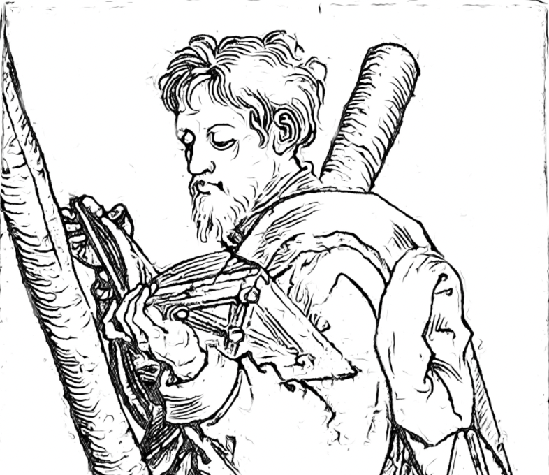 Saint Andrew the Apostle - Catholic Coloring Page