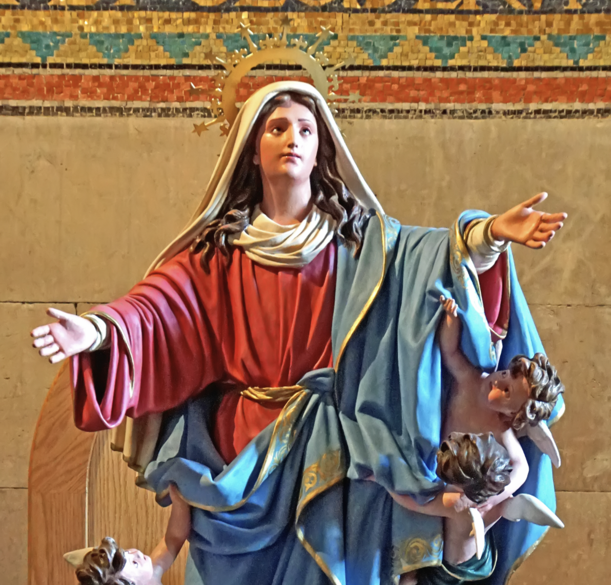 Virgin Mary Statue, Jerusalem - Catholic Stock Photo