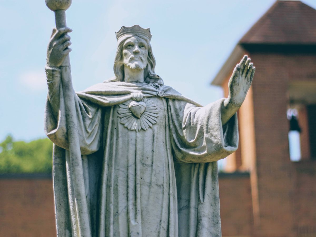 Christ the King Statue, Virginia USA - Catholic Stock Photo