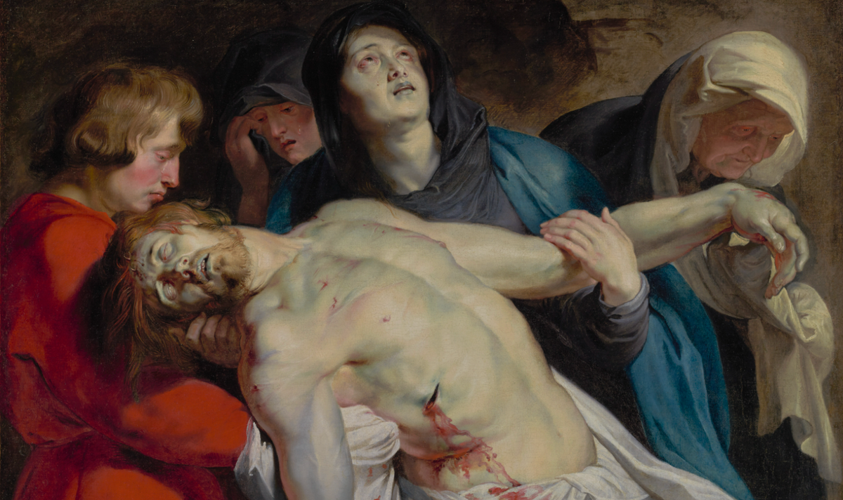 The Entombment (about 1612) by Peter Paul Rubens - Public Domain Catholic Painting
