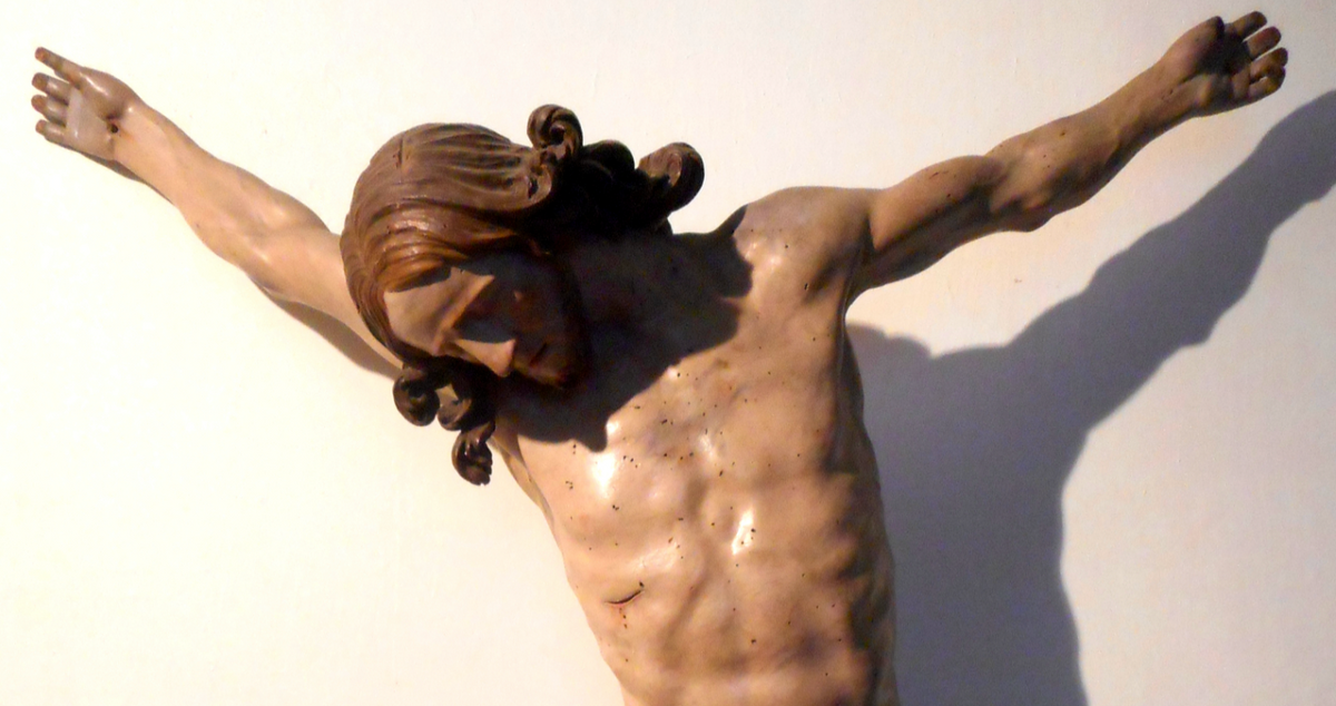 Crucifix Attributed to Giuseppe Sanmartino, Naples - Catholic Stock Photo