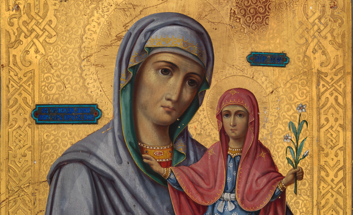 The Righteous St. Anna (1893) by Anonymous - Public Domain Byzantine Icon