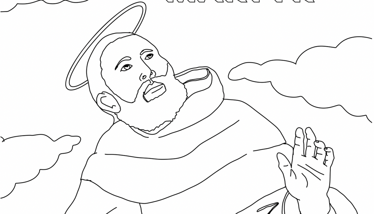 Saint Peter Martyr - Catholic Coloring Page