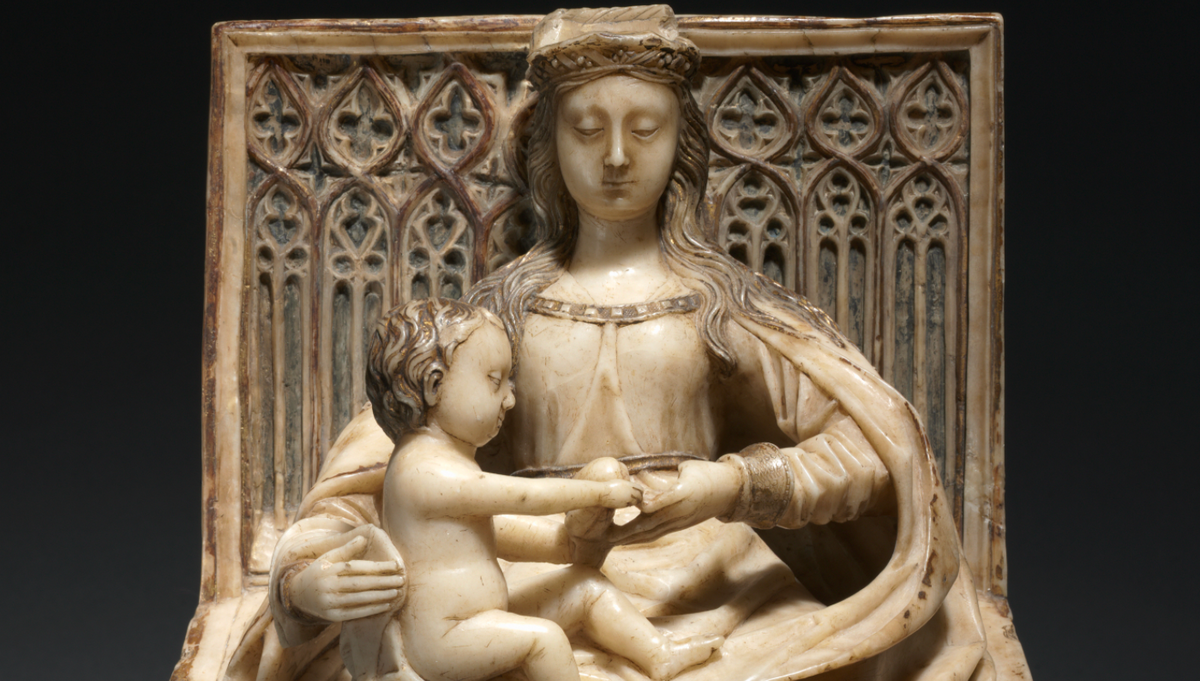 Enthroned Virgin and Child (1480s) - Catholic Stock Photo