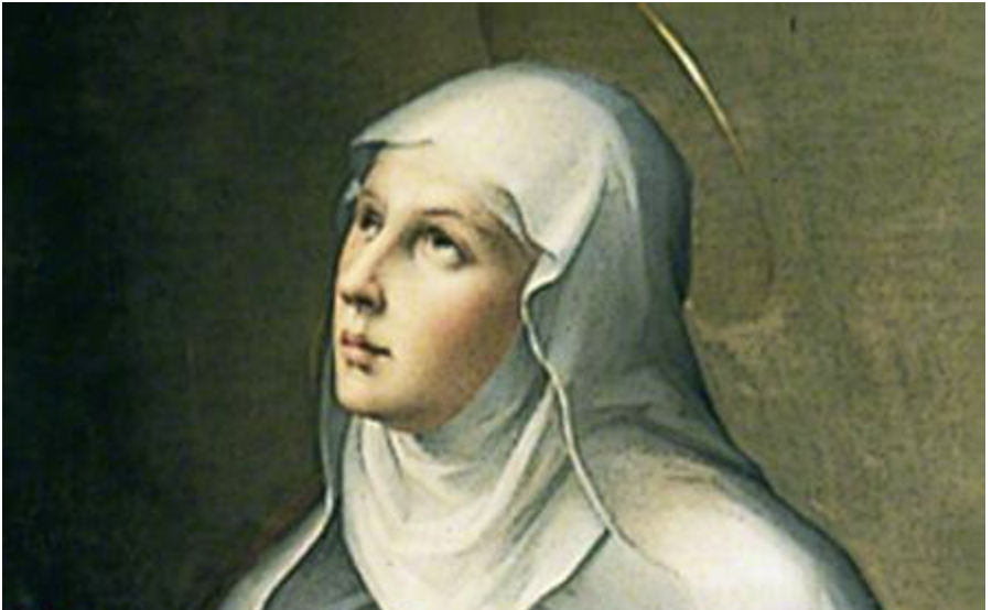 St Bridget of Sweden (1540s) by Maso da San Friano - Public Domain Catholic Painting