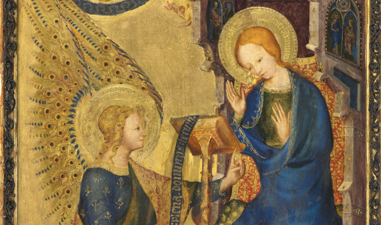 The Annunciation (1380s) by Unknown - Public Domain Catholic Painting