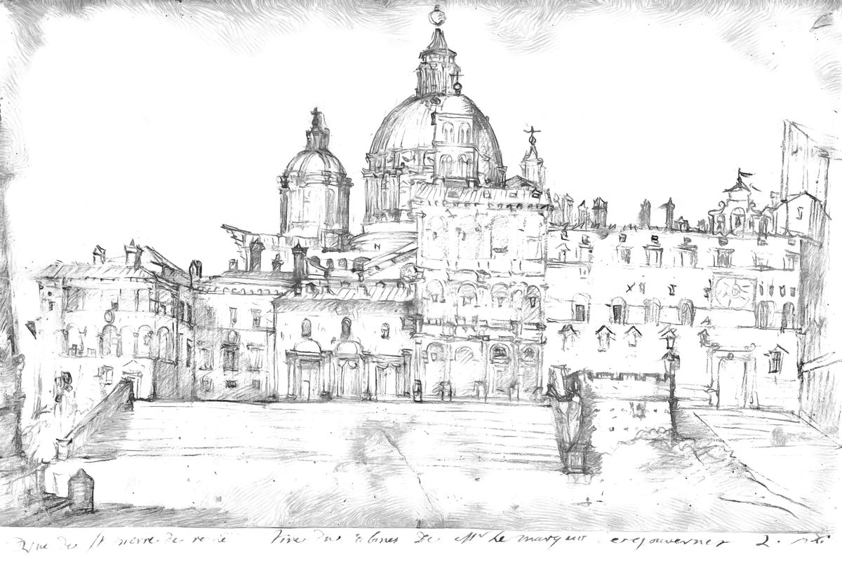 Saint Peter’s Basilica (1603) by Federico Zuccaro - Catholic Coloring Page