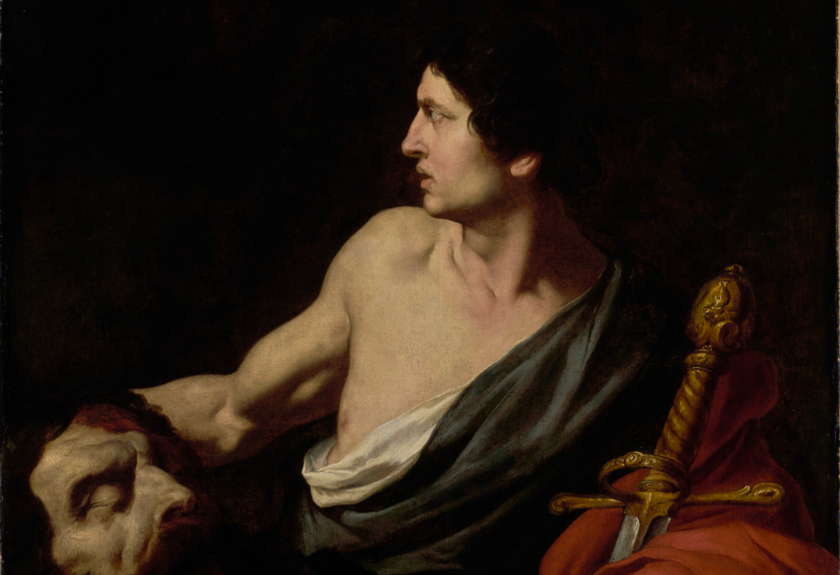 David with the Head of Goliath (1630s) by Pietro Novelli - Public Domain Bible Painting