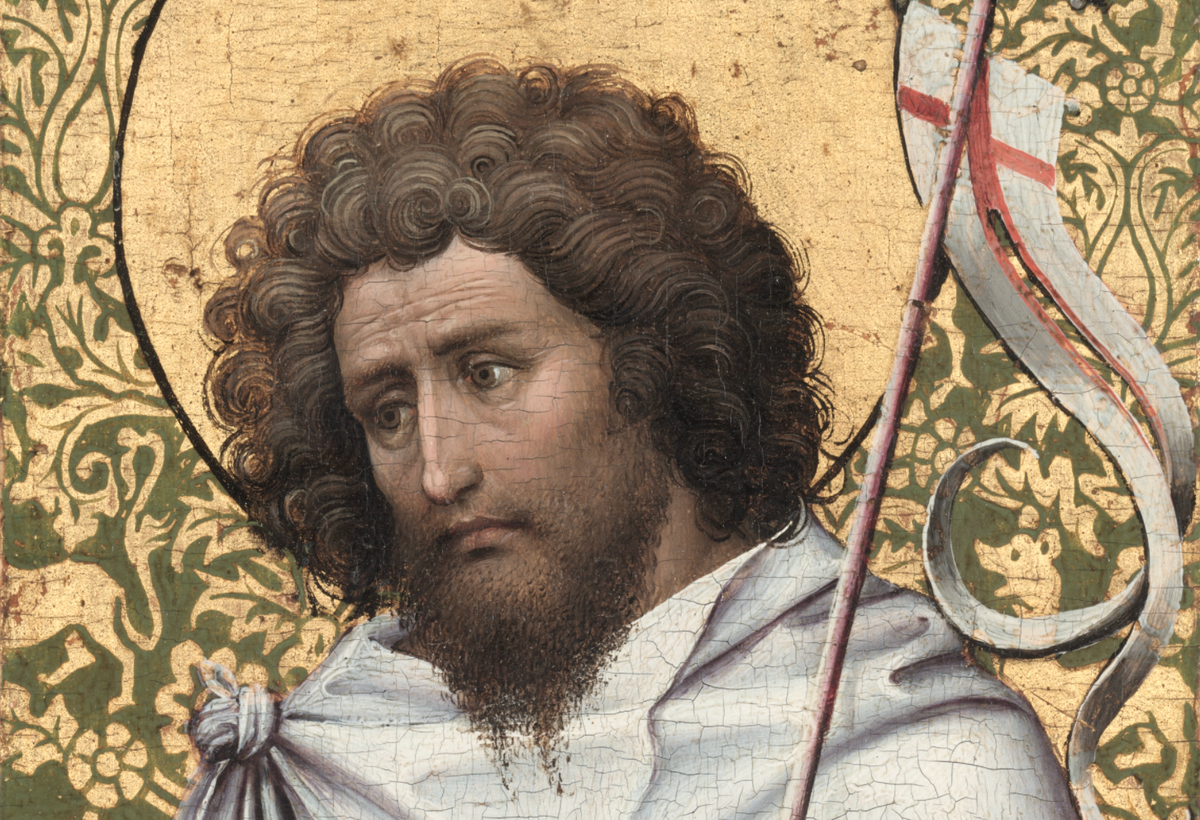 John the Baptist (1410) by Robert Campin - Public Domain Catholic Painting