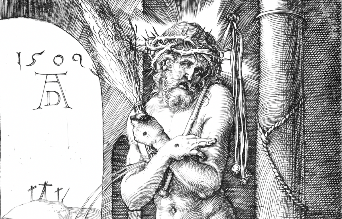 Man of Sorrows (1509) by Albrecht Dürer - Catholic Coloring Page
