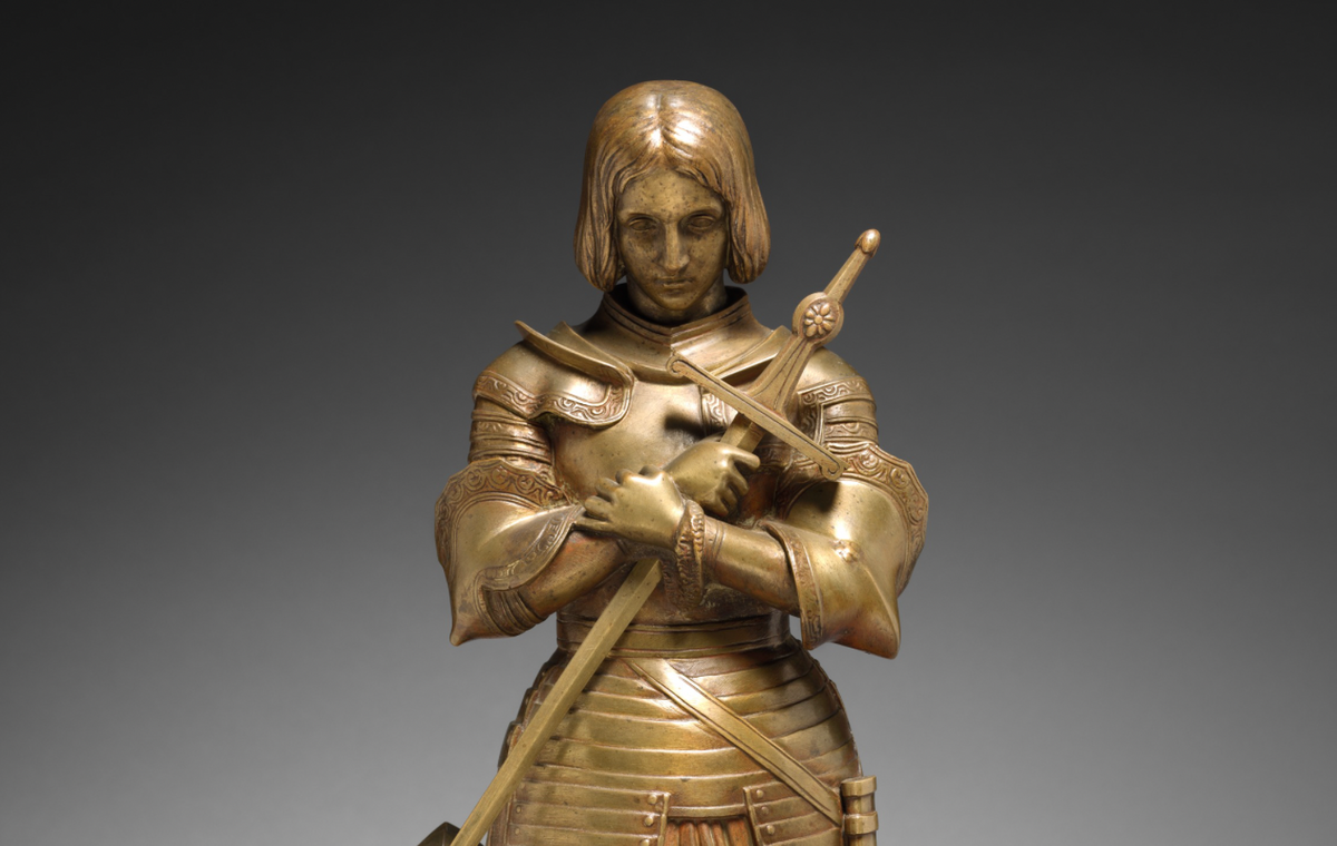 St. Joan of Arc Statue (1836) - Catholic Stock Photo