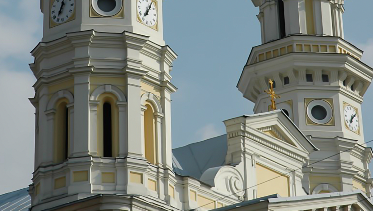 Greek Catholic Cathedral, Uzhhorod, Ukraine - Catholic Stock Photo