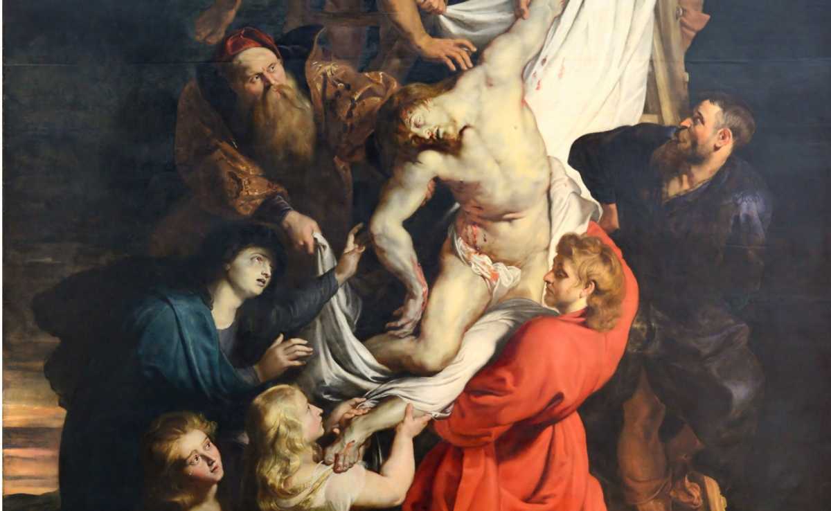 Descent from the Cross (1612–1614) by Peter Paul Rubens - Public Domain Bible Painting