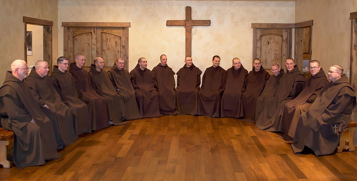 Carmelite Monks - Catholic Stock Photo
