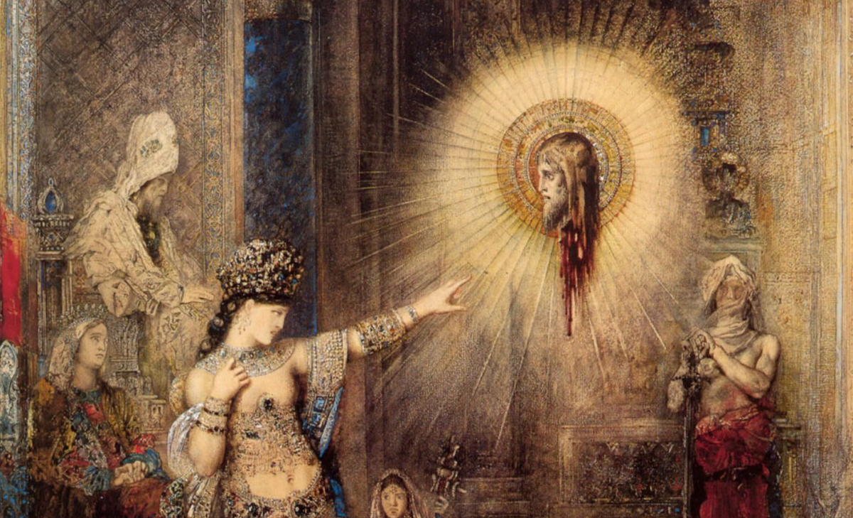 Salome and the Apparition of the Baptist's Head (1876) by Gustave Moreau - Public Domain Catholic Painting