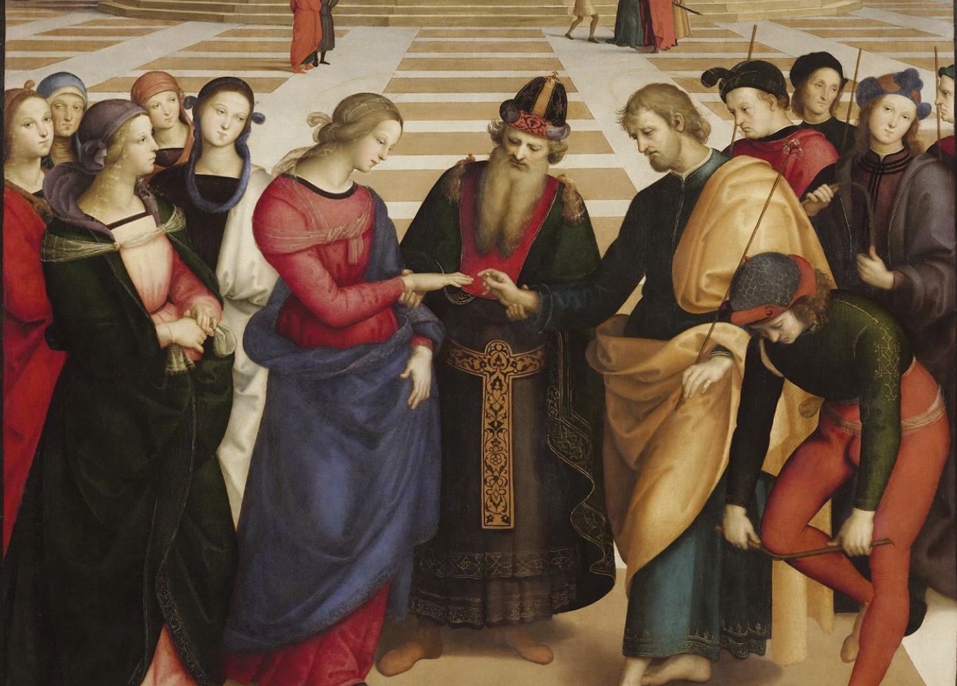 The Marriage of the Virgin (1504) by Raphael - Public Domain Catholic Painting