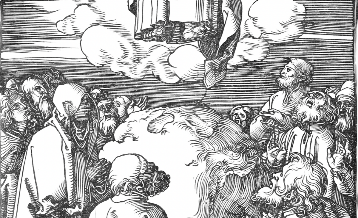 The Ascension (1509-1511) by Albrecht Dürer - Bible Coloring Page