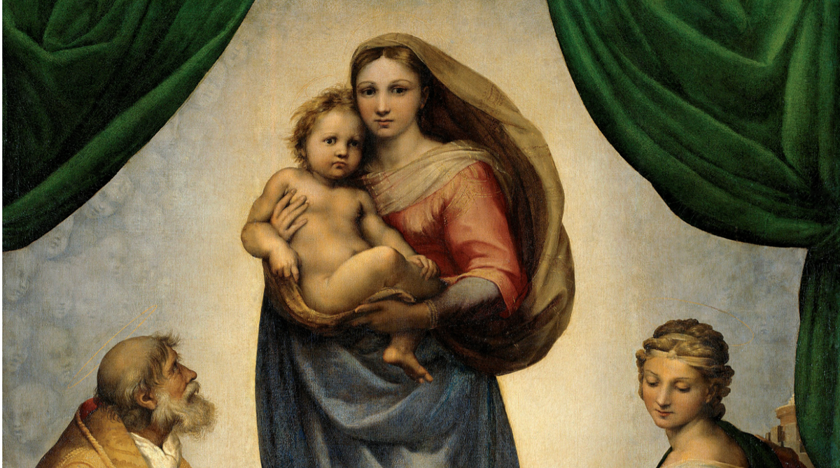 Sistine Madonna (1513–1514) by Raphael - Public Domain Catholic Painting