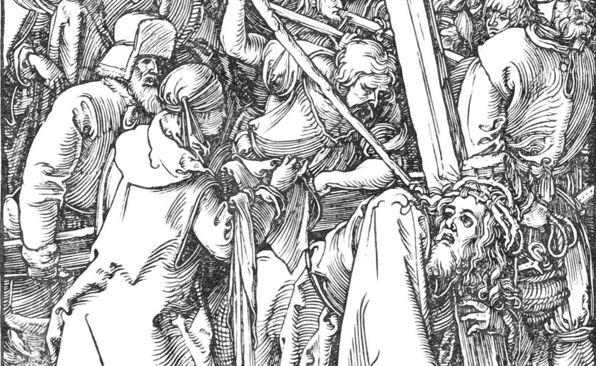 Christ Bearing the Cross (1509) by Albrecht Dürer - Bible Coloring Page